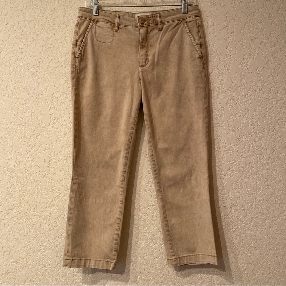 Anthropologie Tan Chino Slim Pants